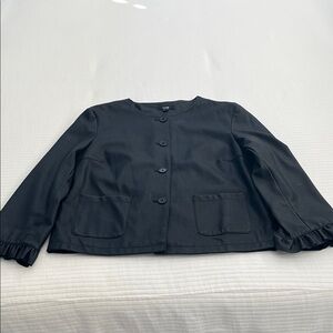 Faux Leather Black Women's blazer